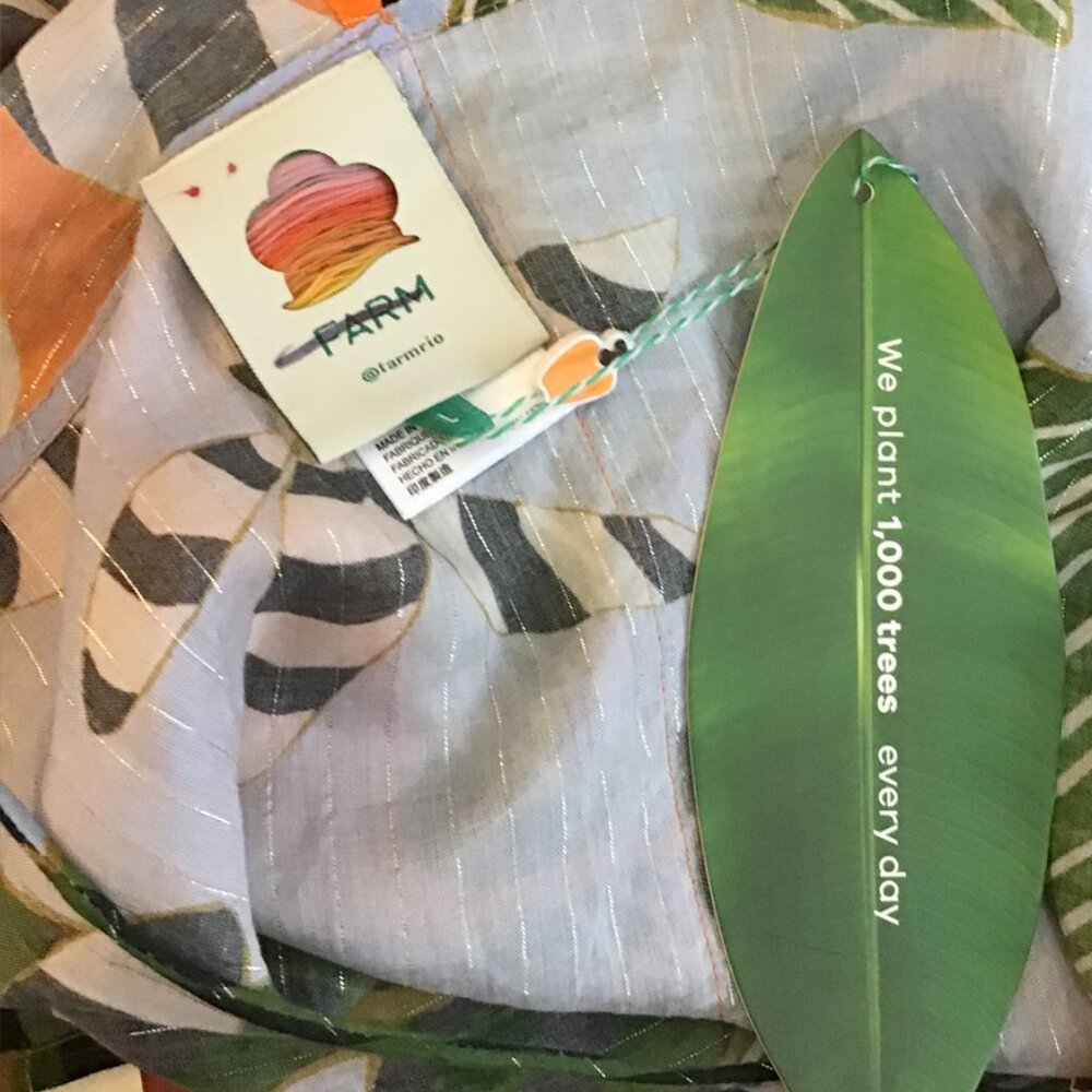 Farm Rio Striped Bananas Cover-Up Dress - Picture 11 of 14